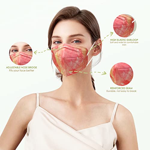 50 Pack KN95 Face Masks Multicolor Respirator