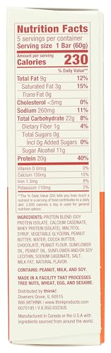 thinkThin Bar Creamy Peanut Butter, 10.5 oz
