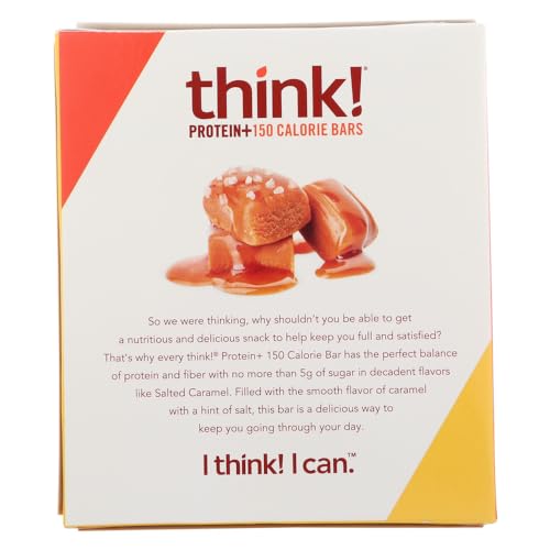 Think ! Protein+ 150 Calorie Bars, Salted Caramel, 5 Bars, 1.41 oz (40 g) Each