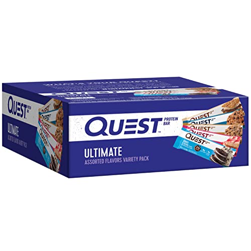 Quest Nutrition Ultimate Variety Pack Protein Bars, High Protein, Low Carb, Gluten Free, Keto Friendly, 12 Count