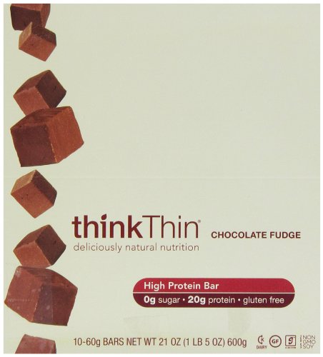 ThinkThin Protein Bar, Gluten Free Chocolate Fudge, 10 Count