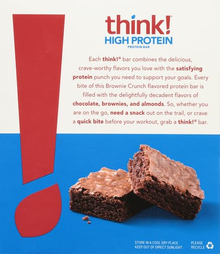 Glanbia Performance Thinkthin High Protein Bars, Brownie Crunch, 5 ct