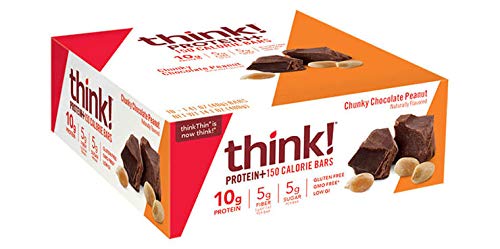 thinkThin Protein & Fiber Bars, Chunky Chocolate Peanut, 1.41 Ounce (20 Count)