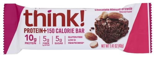 Think Products thinkThin Lean Protein & Fiber Bars Chocolate Almond Brownie -- 10 Bars