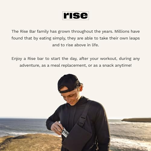 Rise Breakfast Whey Protein Bars Almond Honey, 18g Protein, 2.01 oz (12 Pack)
