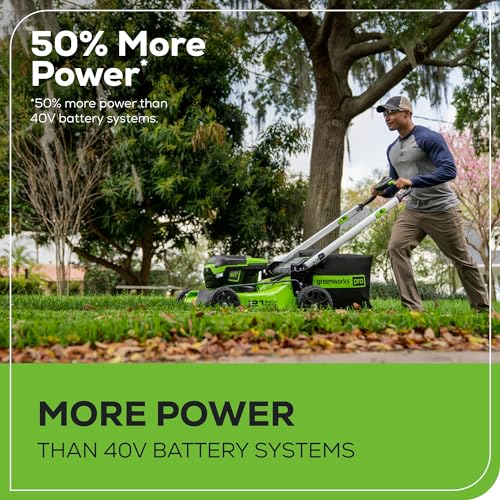 Greenworks 60V Cordless Lawn Mower with LED Lights