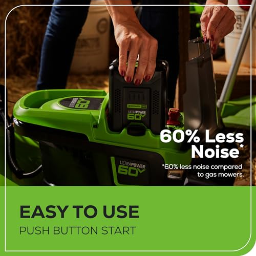 Greenworks 60V Cordless Lawn Mower with LED Lights