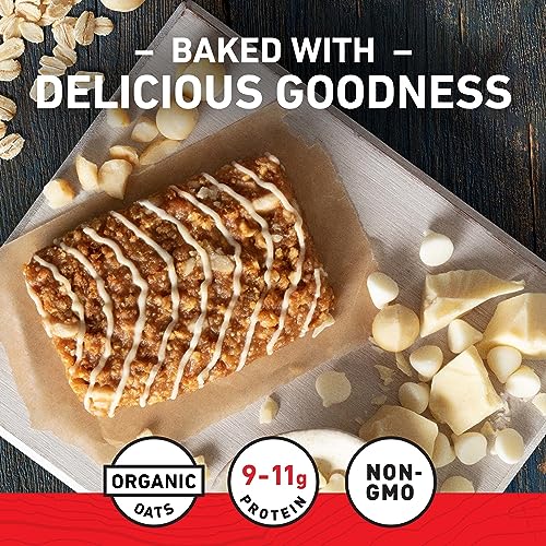 Clif Bar - White Chocolate Macadamia Nut Flavor - Made with Organic Oats - 9g Protein - Non-GMO - Plant Based - Energy Bars - 2.4 oz. (12 Pack)
