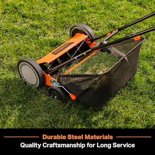 LawnMaster Push Reel Lawn Mower 18" 5-Blade