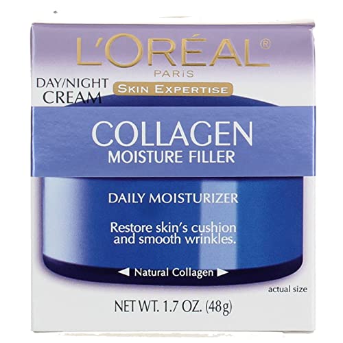 L'Oreal Paris Skin Expertise Collagen Moisture Filler Daily Moisturizer Day/Night Cream 1.7 oz (Pack of 4)