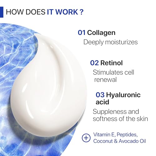 REMEDIAL PAX Collagen Cream for Face with Retinol and Hyaluronic Acid, Day and Night Anti Aging Skincare Facial Moisturizer, Hydrating Face Lotion, Moisturizing Cream to Reduce Wrinkles for Women Men