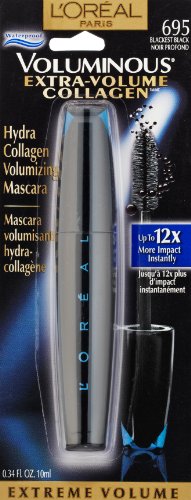 L’Oréal Paris Voluminous Extra-Volume Collagen Waterproof Mascara, Blackest Black, 0.34 Ounces