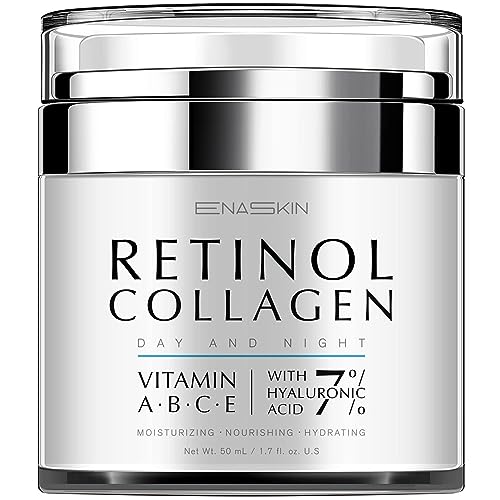 EnaSkin Retinol Cream for Wrinkles: Face Collagen Cream for Tightening Skin - Anti Aging Facial Moisturizer Day and Night for Women and Men 1.7 Fl OZ