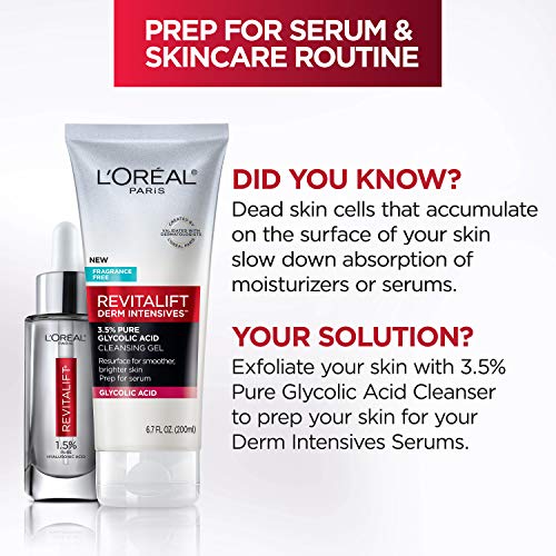 L'Oreal Paris Revitalift 3.5% Pure Glycolic Acid Brightening Cleansing Gel wth Salicylic Acid 6.7 fl oz