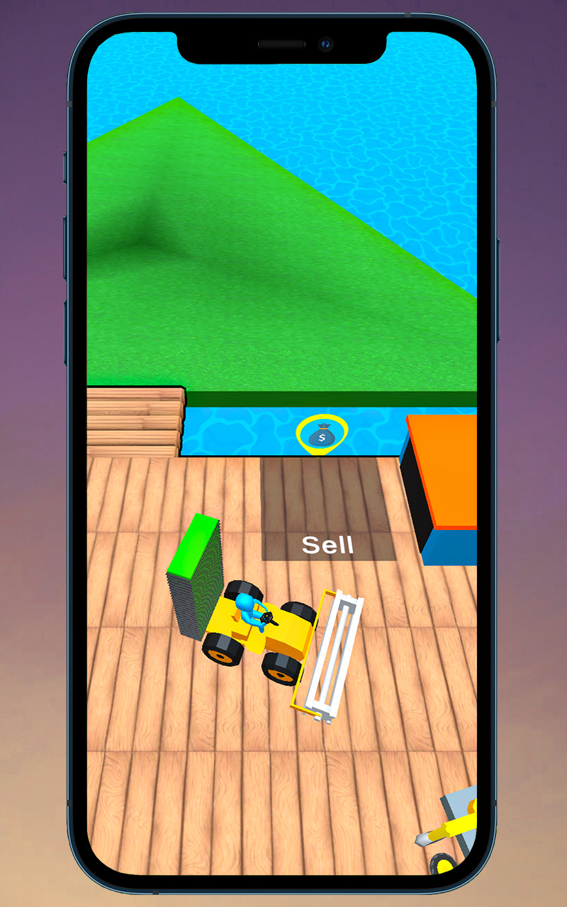 3D Stone Lawn Mower Grass Cutting Simulator Game