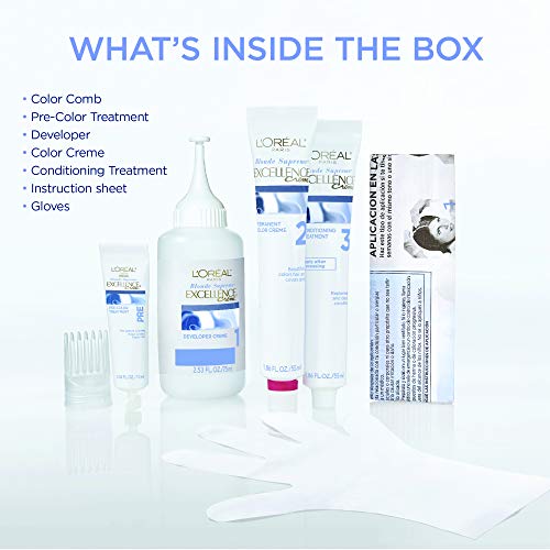 L'Oréal Paris Excellence Créme Permanent Hair Color, 01 Extra Light Ash Blonde, 3 Count