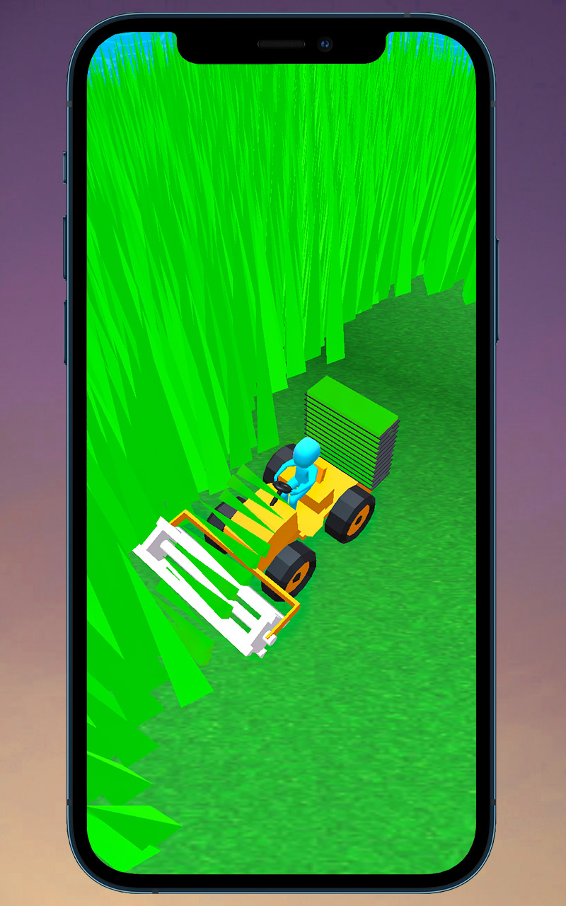 3D Stone Lawn Mower Grass Cutting Simulator Game