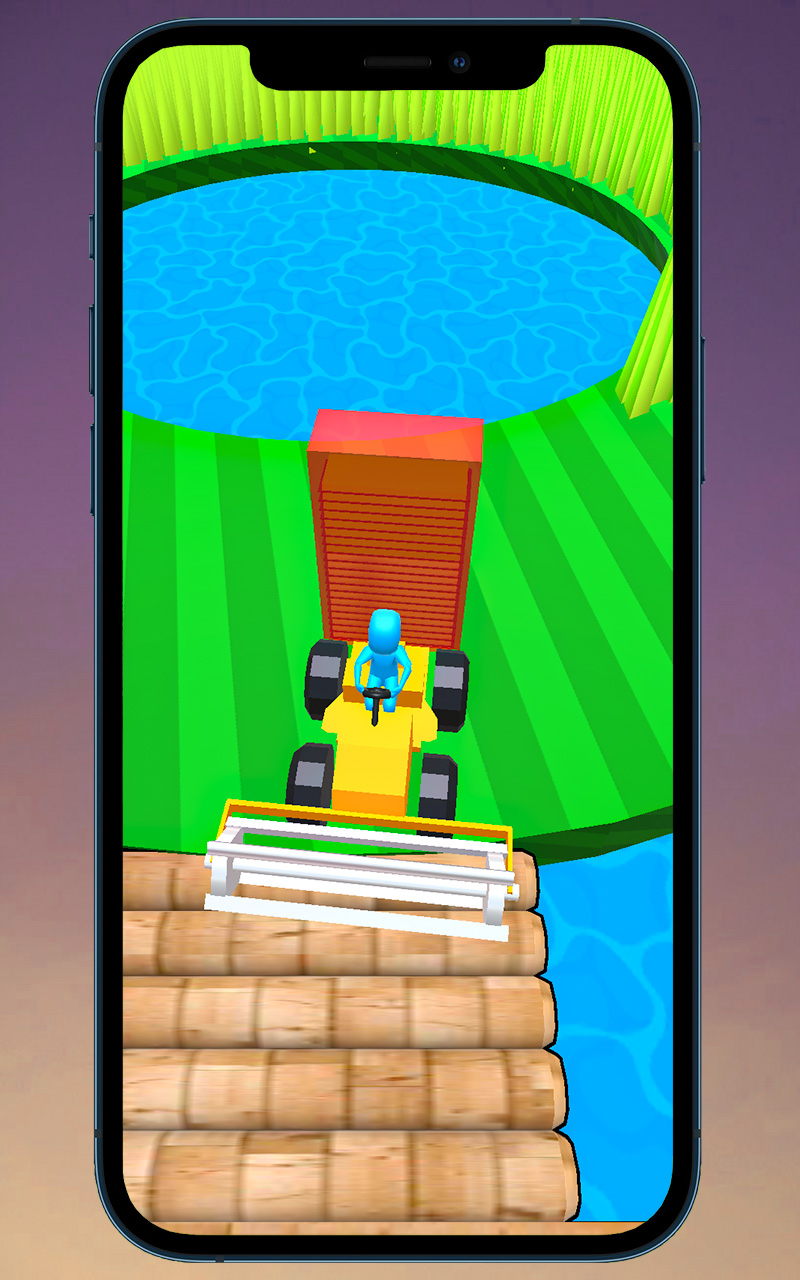 3D Stone Lawn Mower Grass Cutting Simulator Game