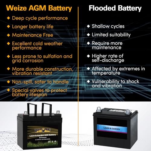 12V 300CCA BCI Group U1 SLA Lawn Battery