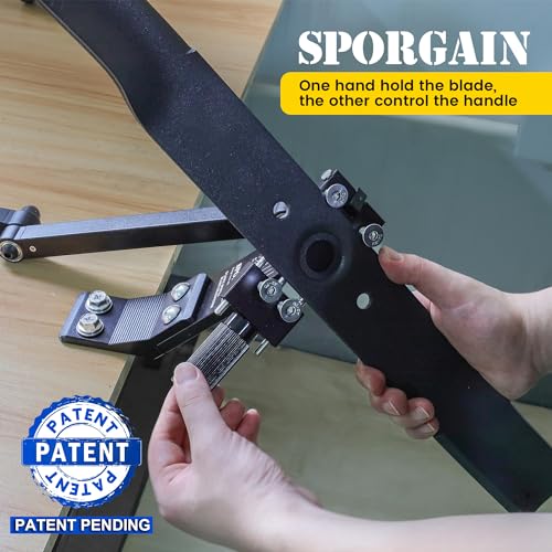 [Updated] Lawn Mower Blade Sharpener 15°-45° Adjustable Frame with Ball Bearing Manufacture Handle for Right & Left Hand Blades, Use with Angle Grinder, Black