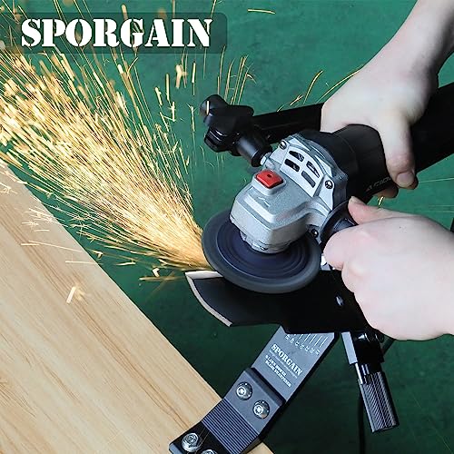 [Updated] Lawn Mower Blade Sharpener 15°-45° Adjustable Frame with Ball Bearing Manufacture Handle for Right & Left Hand Blades, Use with Angle Grinder, Black