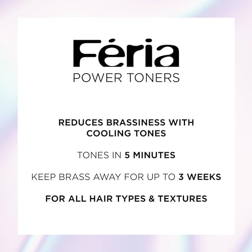 L’Oréal Paris Feria Toner, Long Lasting Anti-Brass Hair Toner for Brunettes, Vegan and Ammonia-Free Hair Care Formula, Iced Brunette, 1 Kit
