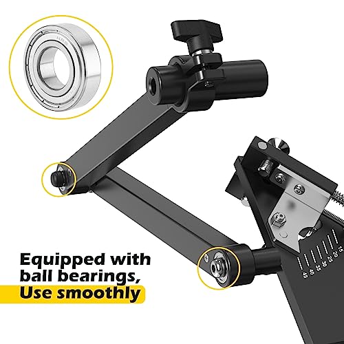 [Updated] Lawn Mower Blade Sharpener 15°-45° Adjustable Frame with Ball Bearing Manufacture Handle for Right & Left Hand Blades, Use with Angle Grinder, Black
