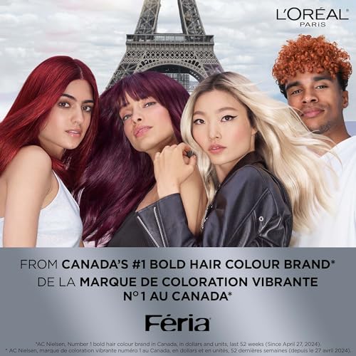 L'Oreal Paris Feria Multi-Faceted Shimmering Permanent Hair Color, Extreme Platinum, Pack of 1, Hair Dye