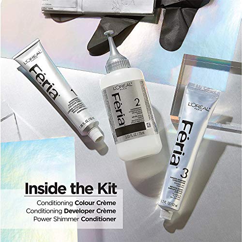 L'Oreal Paris Feria Multi-Faceted Shimmering Permanent Hair Color, M31 Midnight Moon (Cool Soft Black), Pack of 1, Hair Dye