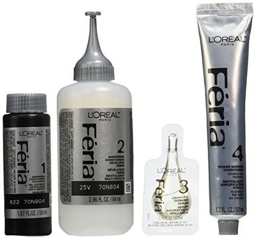 L'Oreal Paris Feria Multi-Faceted Shimmering Permanent Hair Color, 822 Rose Gold (Medium Iridescent Blonde), Pack of 1, Hair Dye