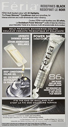 L'Oreal Paris Feria Multi-Faceted Shimmering Permanent Hair Color, M31 Midnight Moon (Cool Soft Black), Pack of 1, Hair Dye