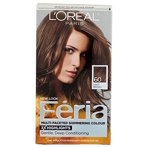 L'Oreal Paris Feria Permanent Haircolour Gel Light Brown 60 Natural