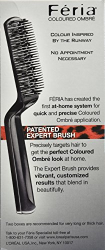Feria Brush-on Ombre Effect Hair Color, R50 Ombre Red (Packaging May Vary)