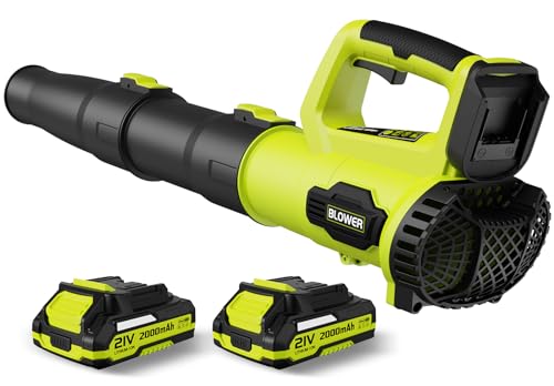 LEAPUL 21V Cordless Leaf Blower, 2 Batteries Included