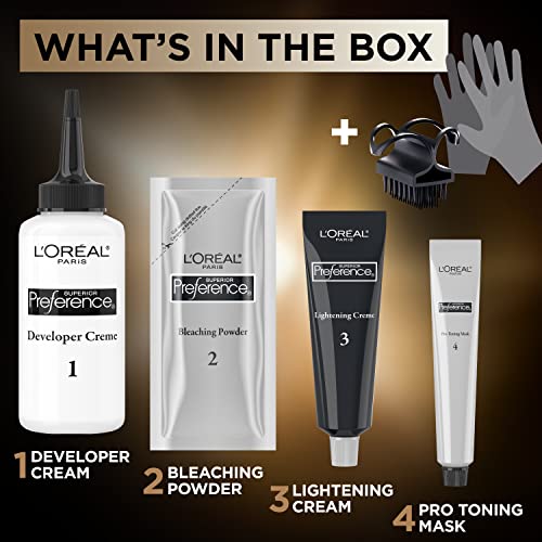 L'Oreal Paris Superior Preference Balayage Kit, Hair Dye for At-Home Highlighting with Pro Toning Mask, Light Brown to Brown, 1 Kit