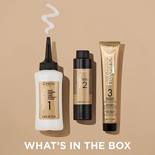 L'Oreal Paris Superior Preference Fade-Defying + Shine Permanent Hair Color, 3 Soft Black, Pack of 1, Hair Dye