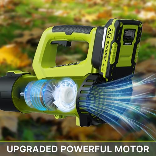 LEAPUL 21V Cordless Leaf Blower, 2 Batteries Included
