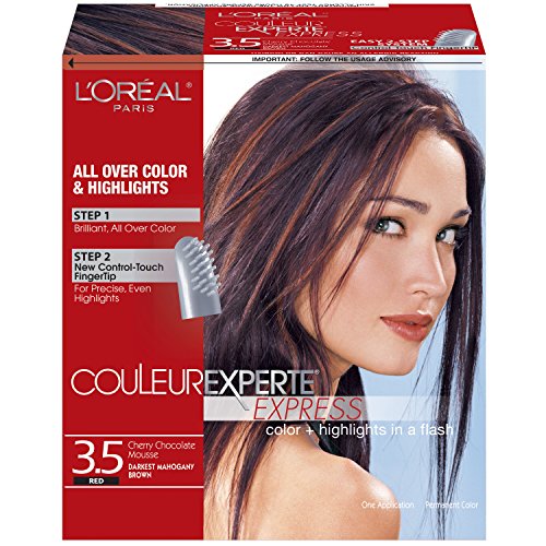 L'Oreal Paris Couleur Experte 2-Step Home Hair Color and Highlights Kit, Chocolate Mousse