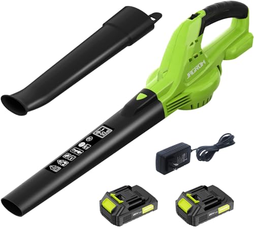 Cordless Leaf Blower with 2 Batteries, Charger and Tubes