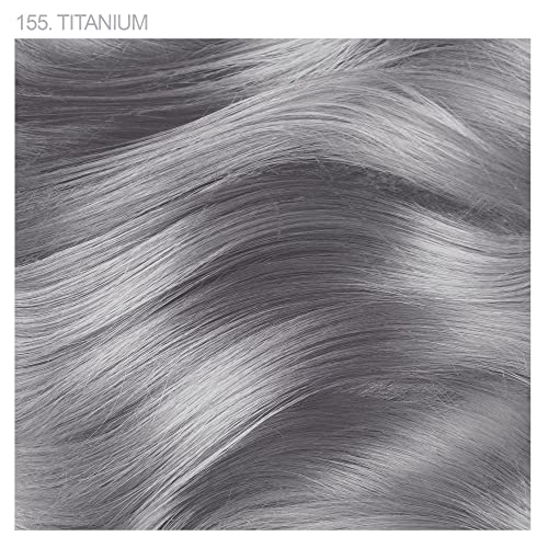 Adore Semi Permanent Hair Color - Vegan and Cruelty-Free Silver Hair Dye - 4 Fl Oz - 155 Titanium (Pack of 1)