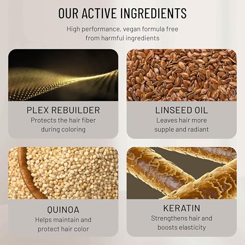 Il Salone Milano Plex Rebuilder Permanent Hair Color Cream - 7.4 Copper Blonde Professional Hair Dye Kit for a Natural Gloss & Glaze - Paraffin, Paraben, and Alcohol Free