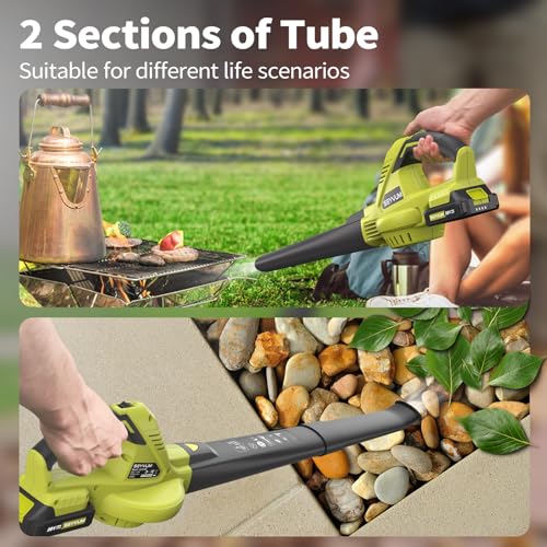 20V Cordless Leaf Blower with 2 Li-ion Batteries