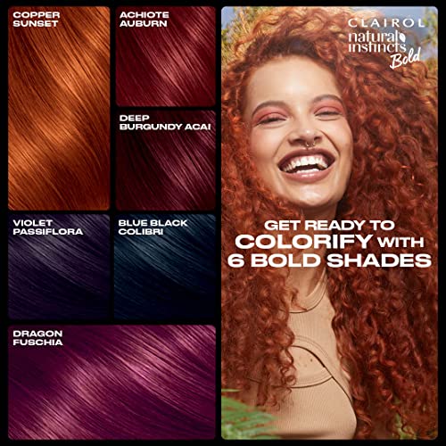 Clairol Natural Instincts Bold Permanent Hair Dye, C64 Copper Sunset Hair Color, Pack of 1