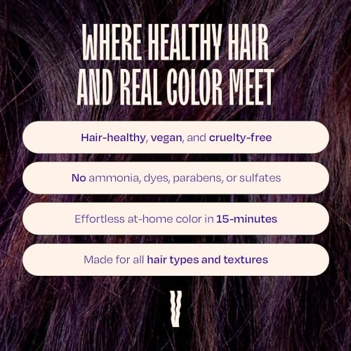 oVertone Haircare Color Depositing Conditioner - 8 oz Semi Permanent Hair Color with Shea Butter & Coconut Oil - Temporary Hair Color Dye - Vegan, Cruelty-Free - Extreme Purple