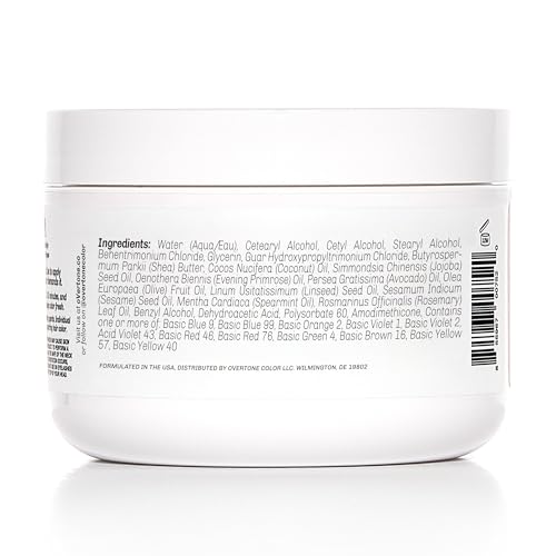 oVertone Haircare Color Depositing Conditioner - 8 oz Semi Permanent Hair Color with Shea Butter & Coconut Oil - Temporary Hair Color Dye - Vegan, Cruelty-Free - Extreme Purple