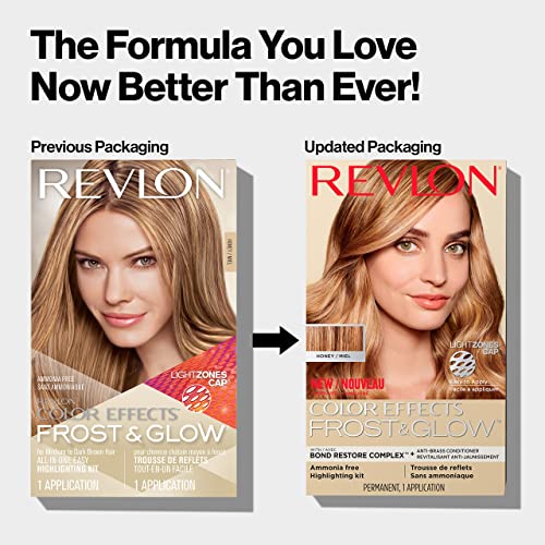 Revlon Permanent Hair Color, Permanent Hair Dye, Color Effects Highlighting Kit, Ammonia Free & Paraben Free, 30 Honey, 8 Oz, (Pack of 1)