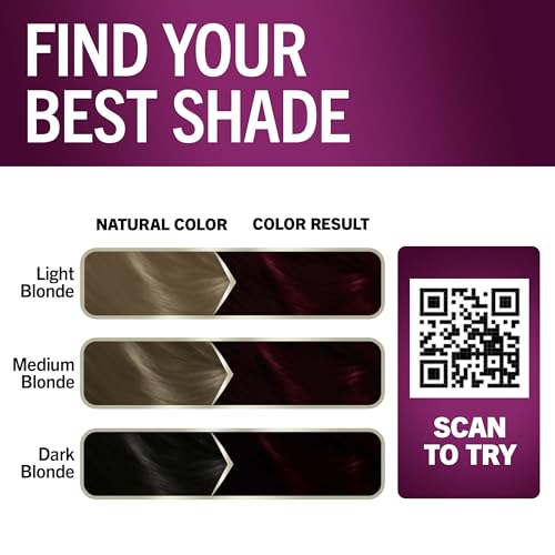 Schwarzkopf Keratin Color Permanent Hair Color, 1.8 Ruby Noir, 1 Application - Professionally Inspired Permanent Hair Dye, for up to 80% Less Breakage vs Untreated Hair and up to 100% Gray Coverage