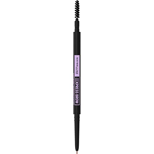 Maybelline Express Brow Ultra Slim Eyebrow Makeup, Brow Pencil with Precision Tip and Spoolie for Defined Eyebrows, Taupe, 1 Count