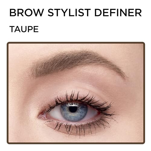 L’Oréal Paris Makeup Brow Stylist Definer Waterproof Eyebrow Pencil, Ultra-Fine Mechanical Pencil, Draws Tiny Brow Hairs and Fills in Sparse Areas and Gaps, Taupe, 0.003 Oz