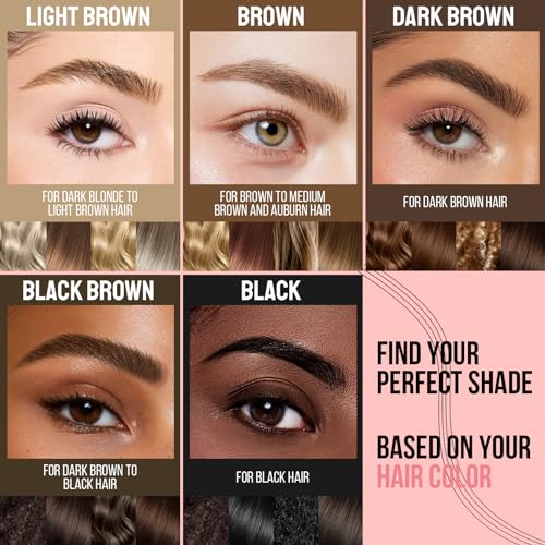 iMethod Eyebrow Pen - Eyebrow Pencil Magical Upgraded Eye Brow Pencils for Women with 4 Fork Tip & Spoolie Brush for Hair-Like Natural Brows, Last All-Day, Microblading Eyebrow Pen, Light Brown